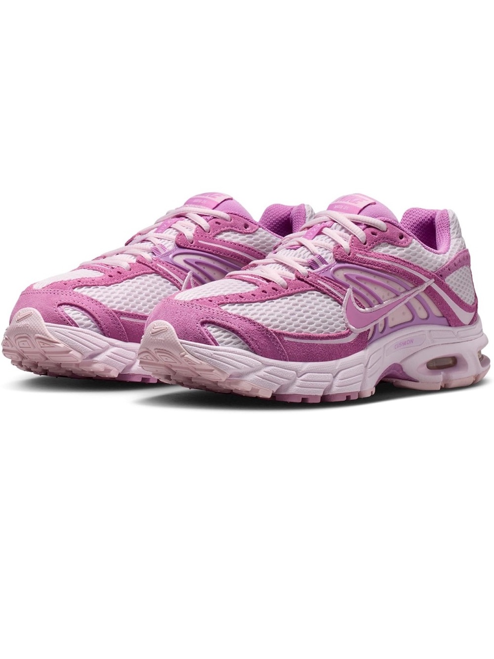 Nike Women's Pink and White Mesh Athletic Sneakers